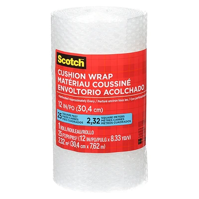 Scotch Bubble Cushion Wrap - 25 Feet