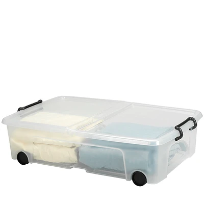 Strata Smart Storemaster Under Bed Box with Wheels and Clip Handles - 35L