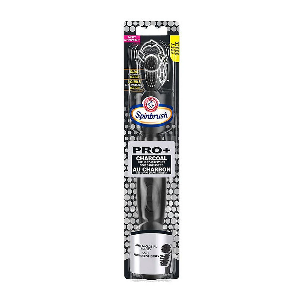 Arm & Hammer Spinbrush Pro+ Charcoal Battery Operated Toothbrush