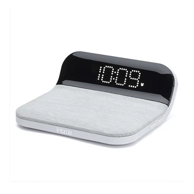 iHome Wireless Charger with Alarm Clock and USB Charging