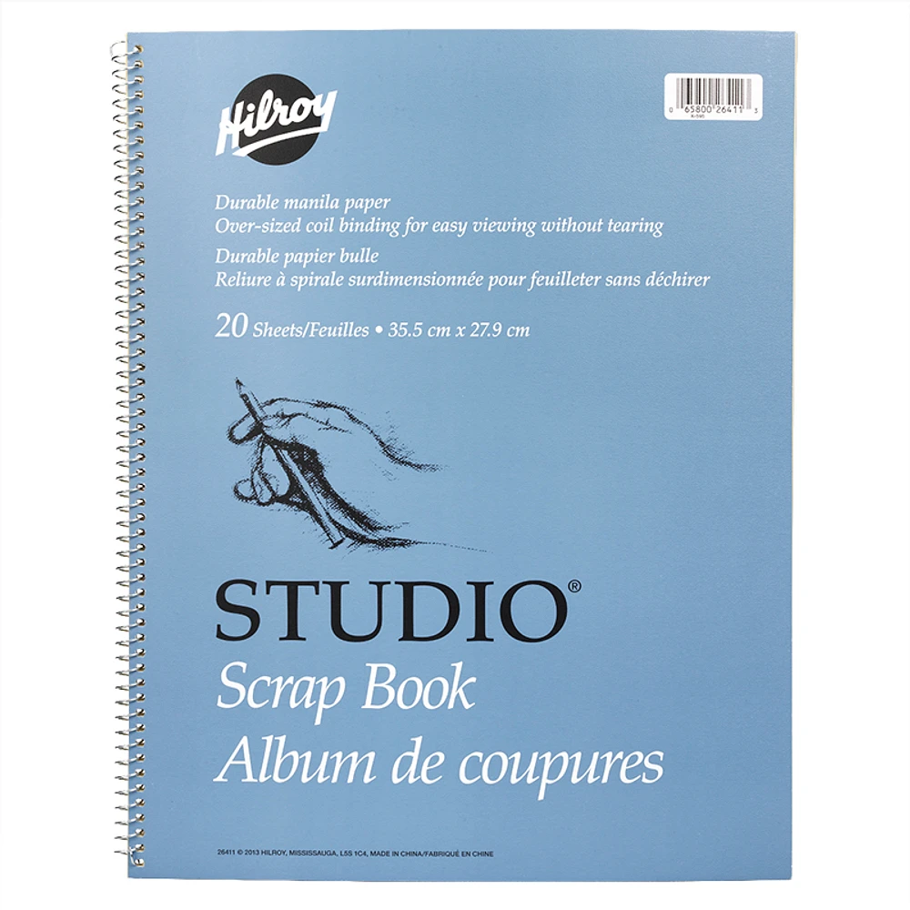 Hilroy Studio Scrapbook - 11 x 14 inch - 20 sheets