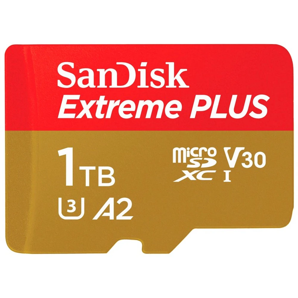 SanDisk Extreme Plus 1TB microSDXC Card A2 - SDSQXBD-1T00-CN6MA