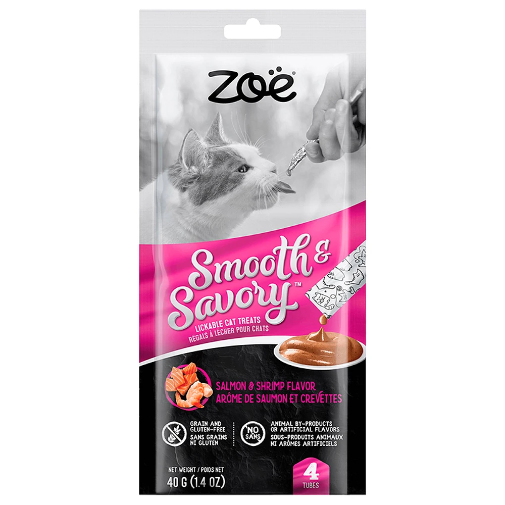 Zoe Lickable Cat Treats - Salmon and Shrimp - 40g