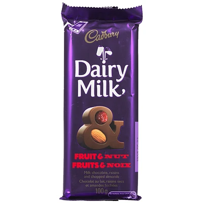 Cadbury Bar - Fruit & Nut - 100g