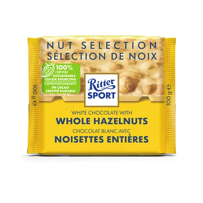 Ritter Sport - White Chocolate with Whole Hazelnuts - 100g