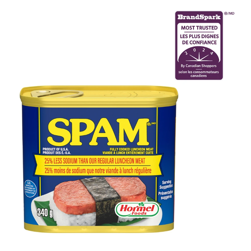 Spam Luncheon Meat - 25 Percent Less Sodium - 340g