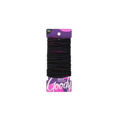 Goody Ouchless Elastics for Thin Hair - Black - 50s