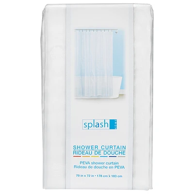 Splash Vinyl Shower Curtain - Clear
