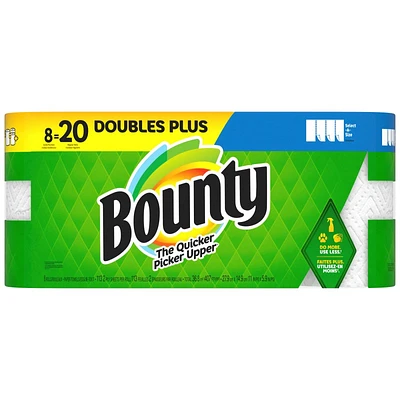 Bounty Paper Towels Select a Size Plus Rolls - 8=20 Rolls