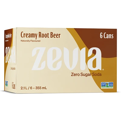 Zevia Creamy - Root Beer - 6 x 355ml