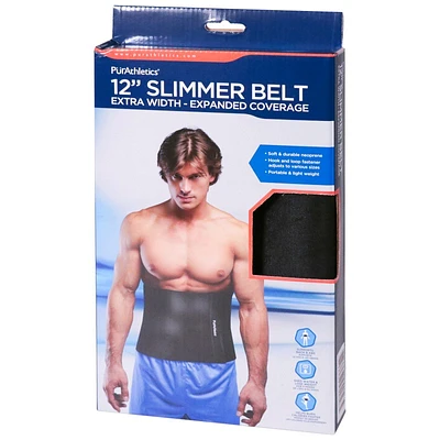 Puratheletics Slimmer Belt - Black - 12 inch
