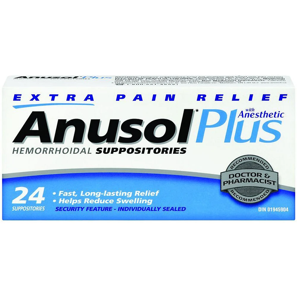 Anusol Plus Suppositories - Extra Pain Relief