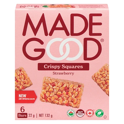 MadeGood Crispy Squares - Strawberry - 6x22g