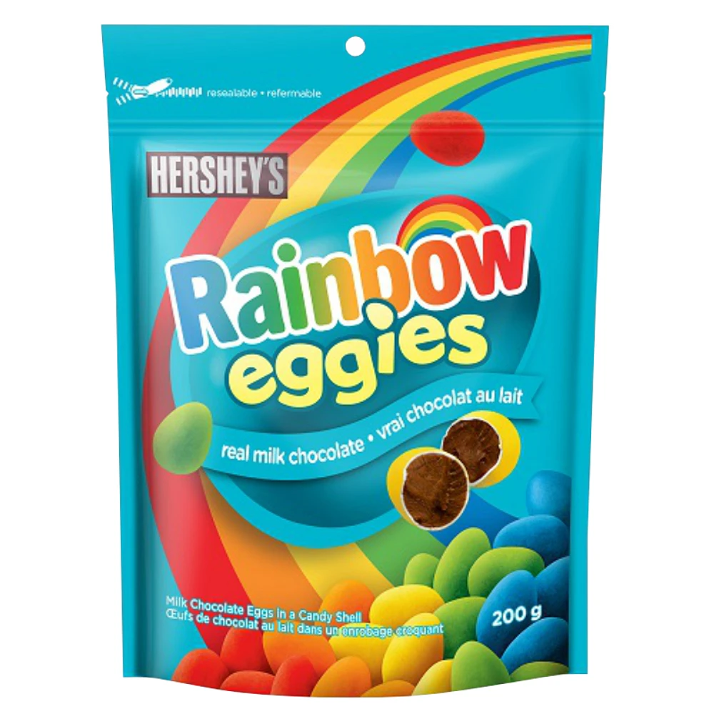 Hershey's Rainbow Eggies Milk Chocolate Pouch - 200g