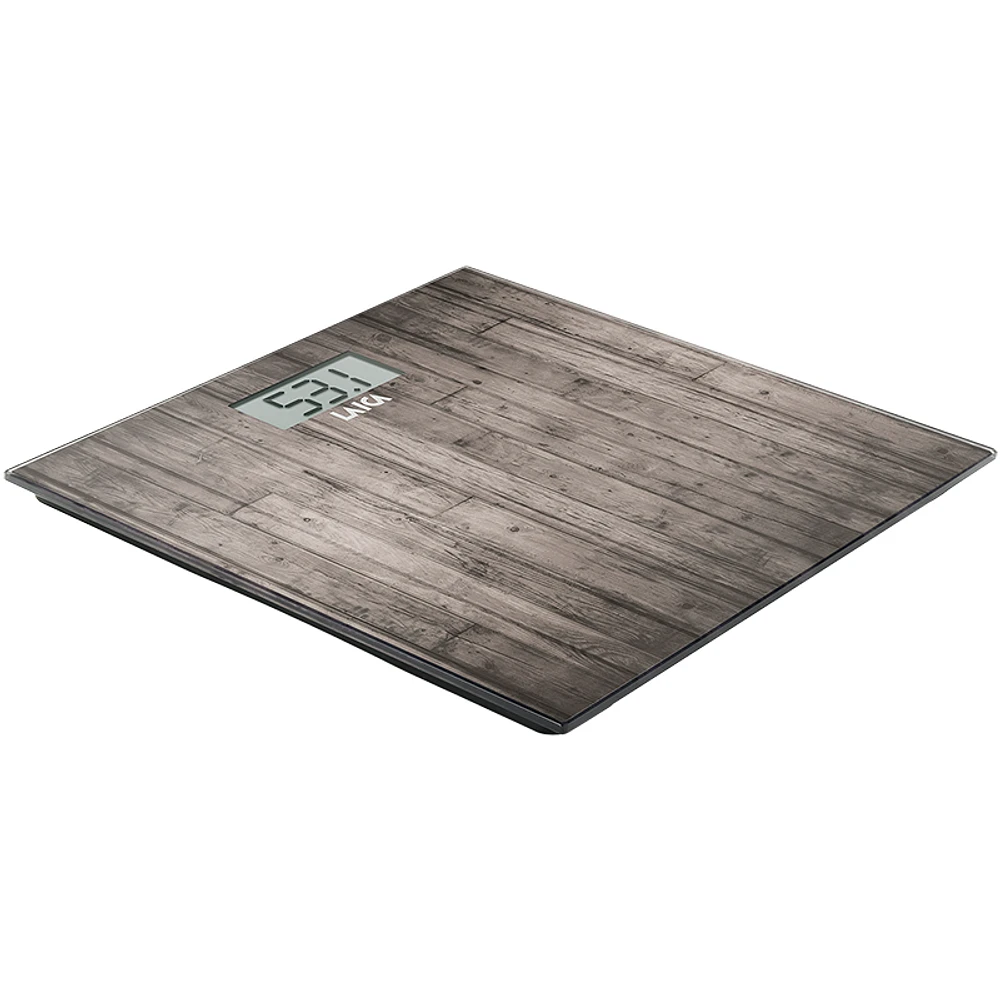 Laica Glass Bathroom Scales - Dark Wood - PS1065