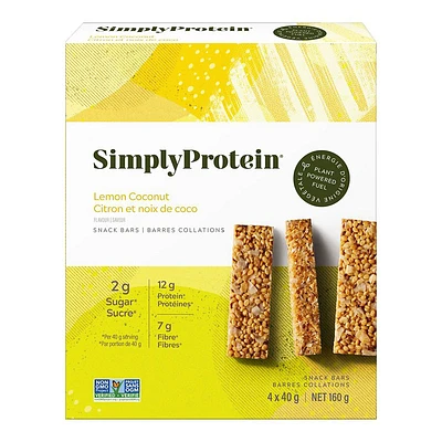 SimplyProtein Plant-Based Snack Bars - Lemon Coconut - 4 x 40g
