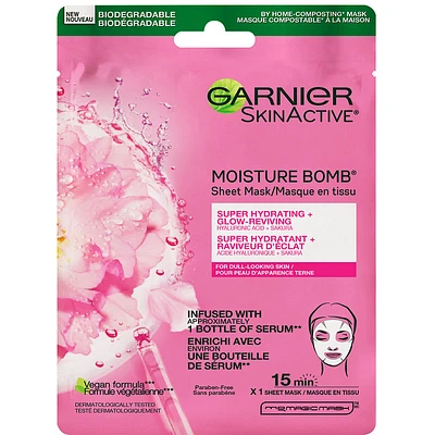 Garnier SkinActive Moisture Bomb Sheet Mask - Sakura Extract - 32ml
