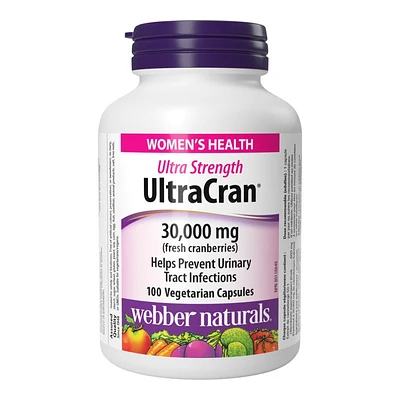 Webber Naturals Ultra Strength UltraCran Cranberry Vegetarian Capsules - 30000mg - 100's