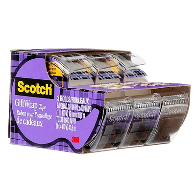 3M Scotch Gift Wrap Tape Pack - 3 rolls