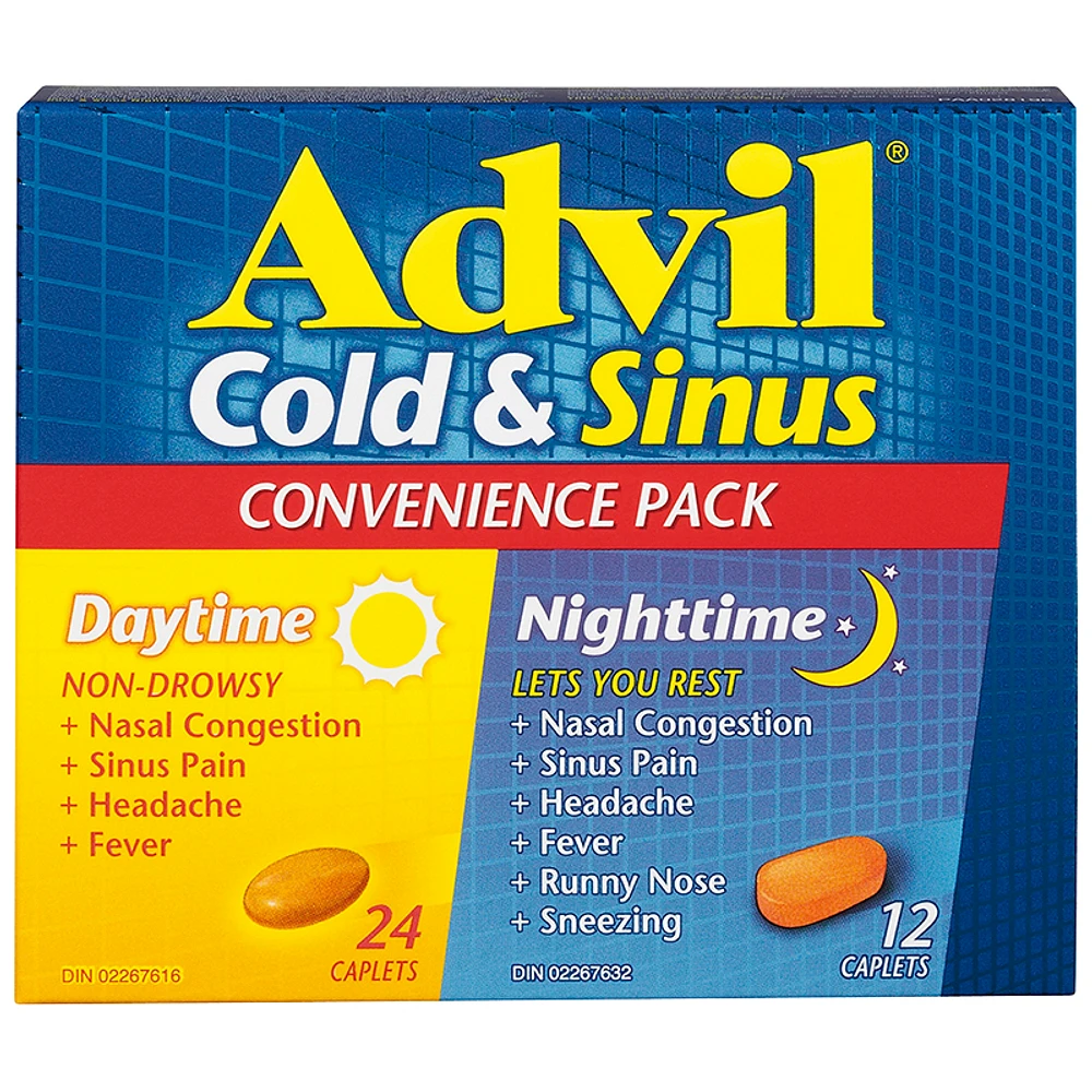 Advil Cold & Sinus Daytime & Nighttime Convenience Pack - 36s