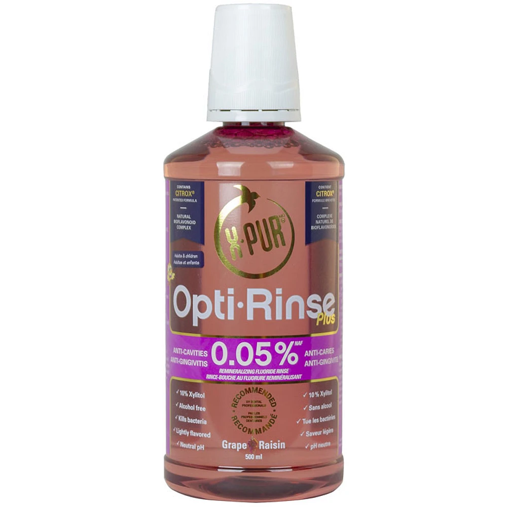 X-Pur Opti-Rinse Plus 0.05% Oral Rinse - Grape - 500ml