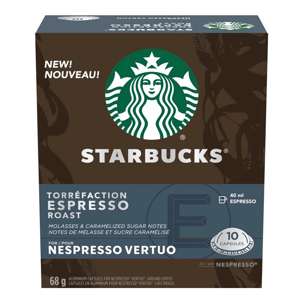 Starbucks Vertuo Coffee Capsules - Espresso Roast - 10s