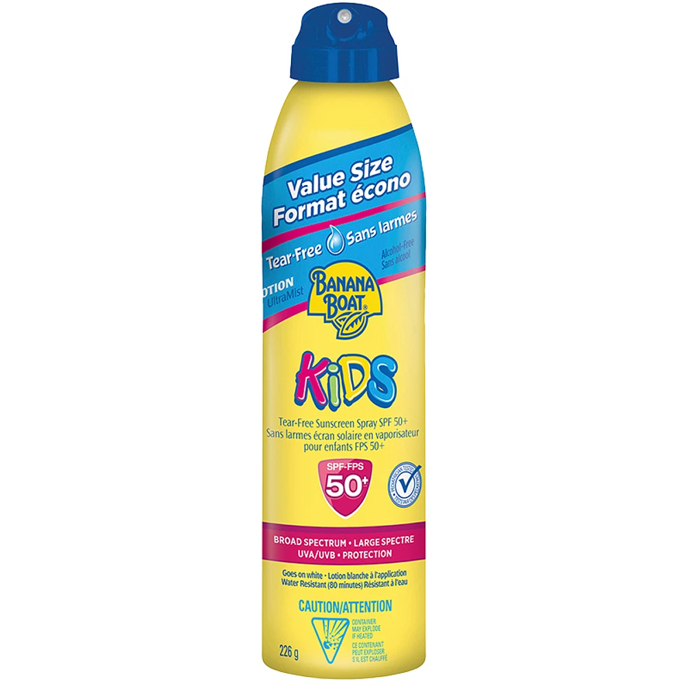 Banana Boat Tear-Free Kids Sunscreen Spray - SPF50+ - 226g