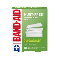 BAND-AID Hurt-Free Pads - 3.8 x 5 cm - Small - 10's