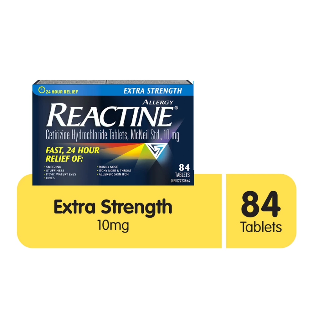 Reactine Allergy Tablets Extra Strength 10mg - 84s