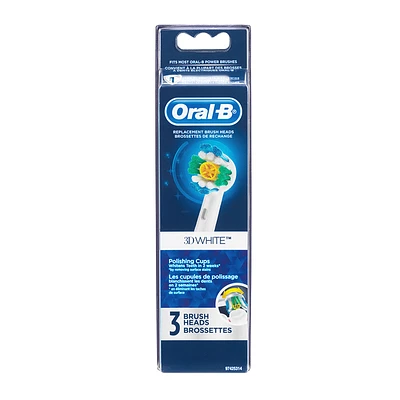 Oral-B 3D White Replacement Brush Heads - 3 pack
