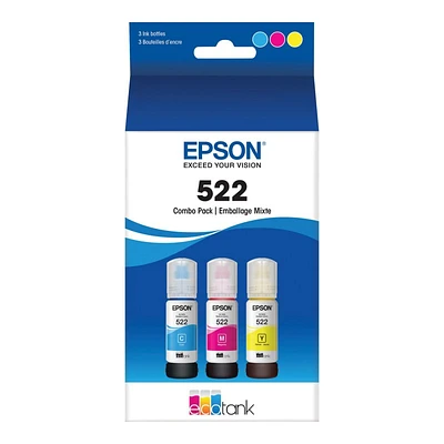 Epson EcoTank 522 Combo Pack - 3 Pack