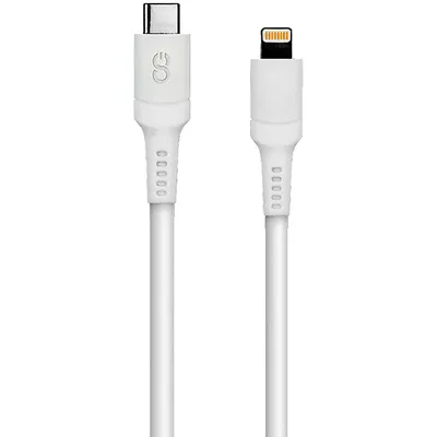 LOGiiX Sync and Charge 1.2m Lightning Cable for Apple iPad/iPhone/iPod - White - LGX13168