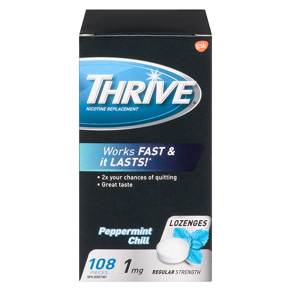 Thrive Nicotine Lozenges 1mg  - Mint - 108 lozenges