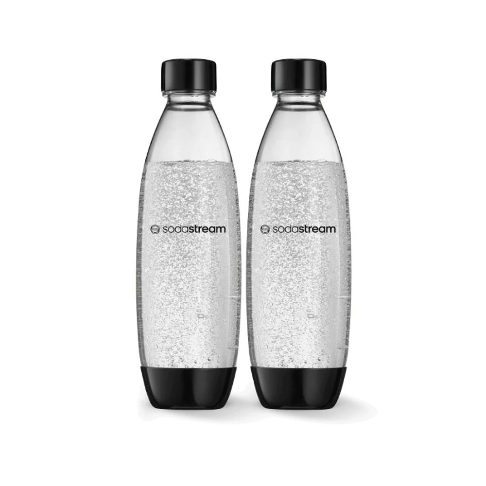 SodaStream Fuse Bottle for Soda Maker - Black - 2 x 1L