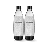 SodaStream Fuse Bottle for Soda Maker - Black - 2 x 1L