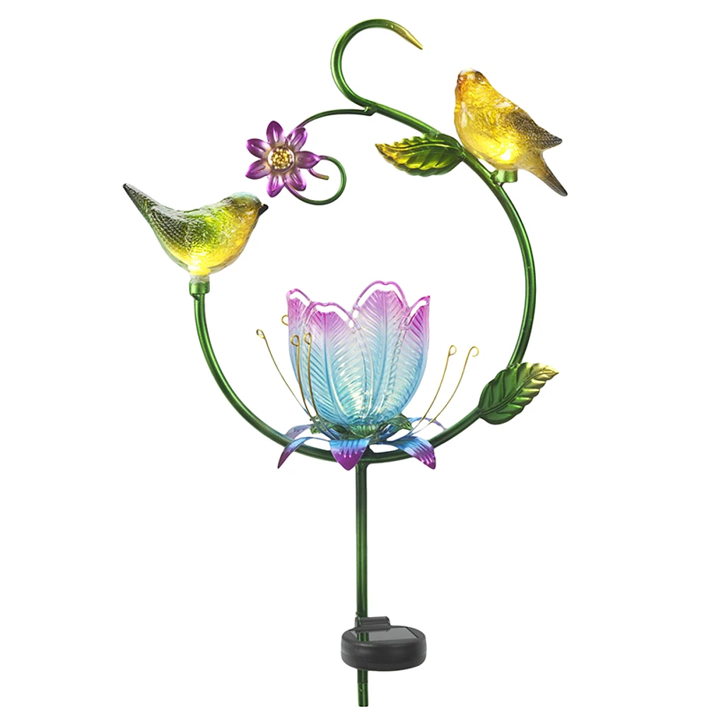 Collection by London Drugs Solar Decoration Garden Light - Birds/Flower - 33x12x93cm