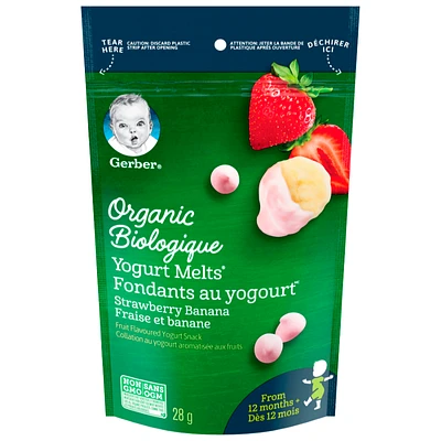 Gerber Organic Yogurt Melts - Strawberry Banana - 28g