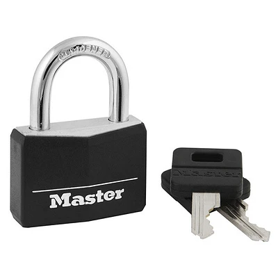 Master Lock Brass Padlock - Black - 141D