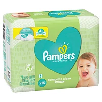 Pampers Wipes Complete Clean - Unscented - 216's