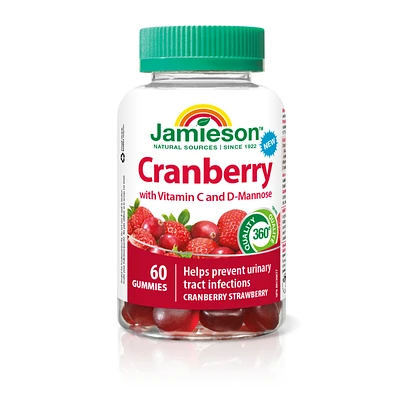 Jamieson Cranberry Gummies with Vitamin C and D - 60's
