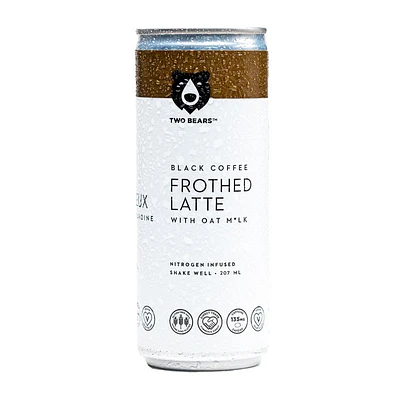 Two Bears Frothed Latte with Oat Milk Black Coffee - 207ml