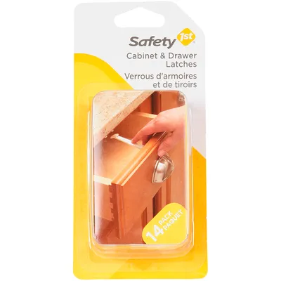 Safety 1st Child Safety Latch for Drawers and Cabinets - 14 pack