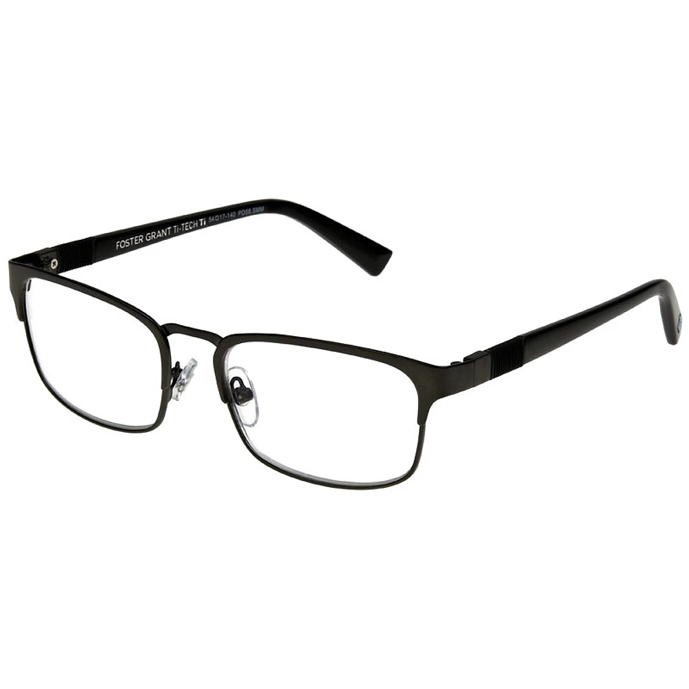 Foster Grant Ti Tech 102 Gunmetal Reading Glasses