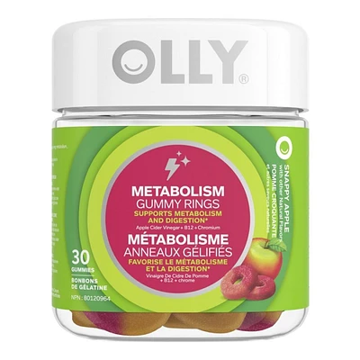 Olly Metabolism Gummy Rings - Snappy Apple - 30's