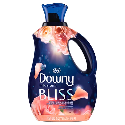 Downy Infusions Bliss Fabric Conditioner - Sparkling Amber and Rose - 1.92L/96 Use