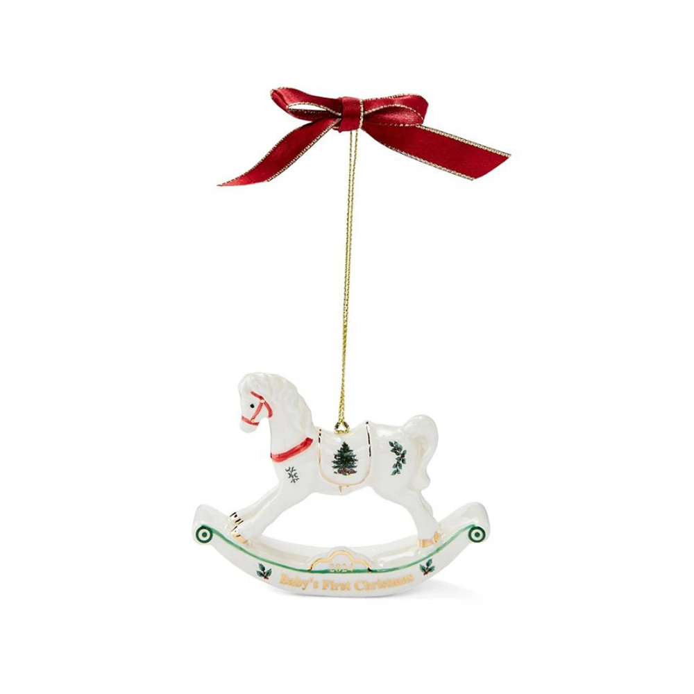 Spode Christmas Tree Ornament - Rocking Horse