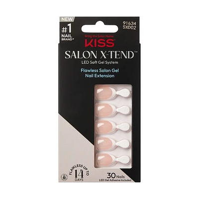 Kiss Salon X-Tend LED Soft Gel System False Sculpted Nail Kit