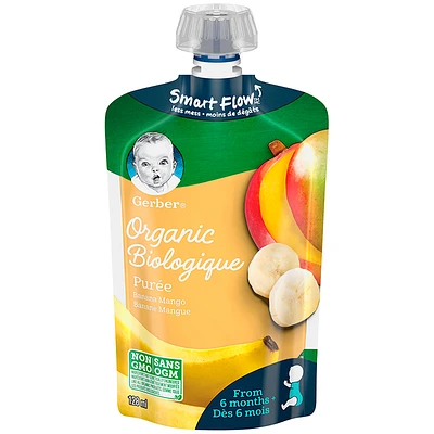 Gerber Organic Puree - Banana/Mango - 128ml
