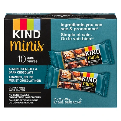 Kind Mini Bars - Almond Sea Salt & Dark Chocolate - 10 Pack
