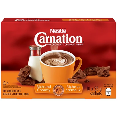 Nestle Rich and Creamy Carnation Hot Chocolate - 10 x 25g